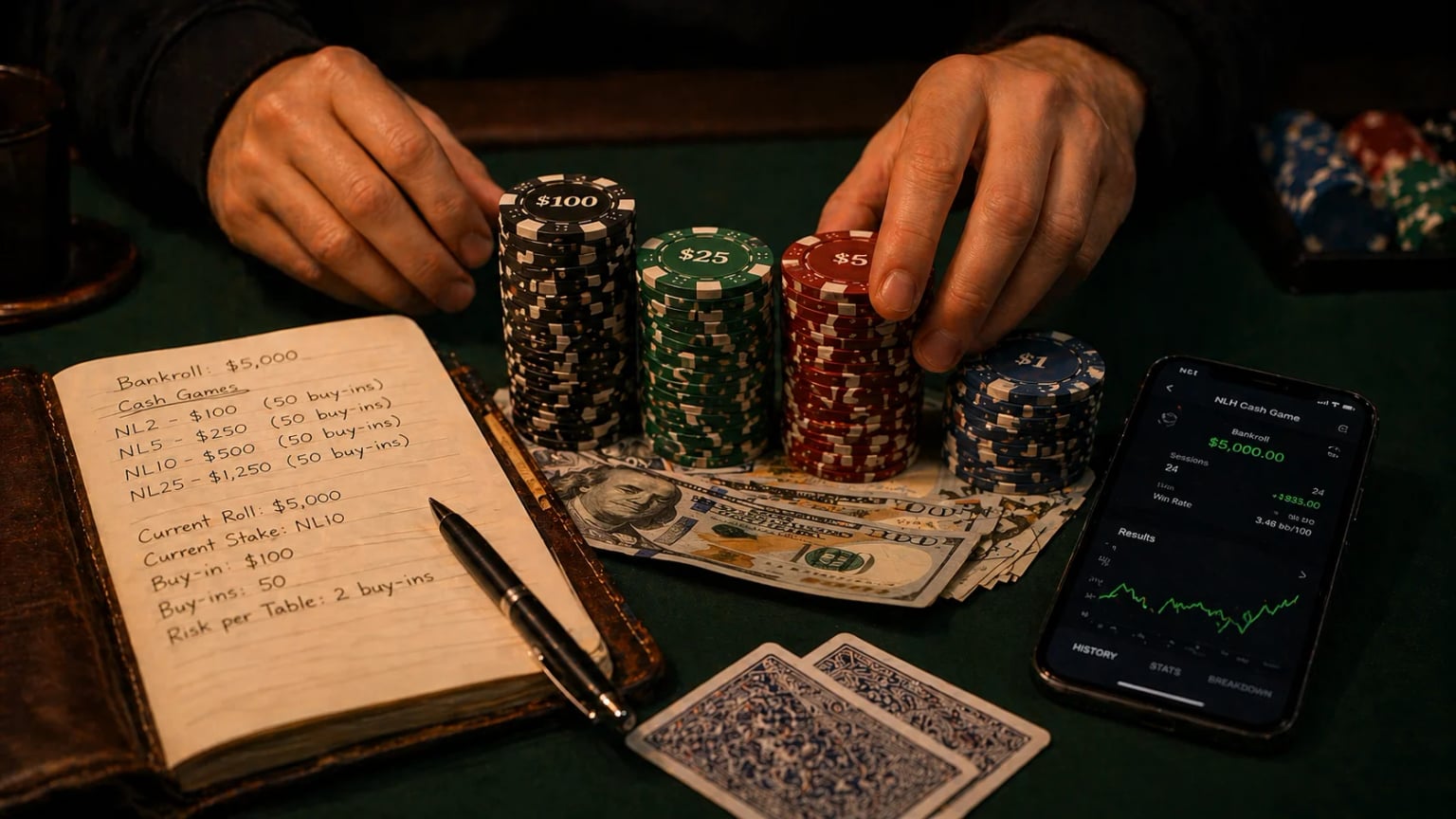 Bankroll Management Poker: Cash + Tournament Math (2026)
