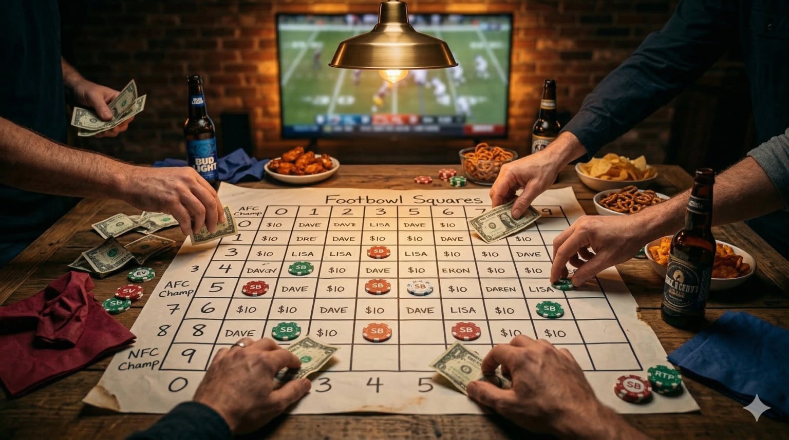 Football Squares: Reglas, Configuración y Estrategia (2026)