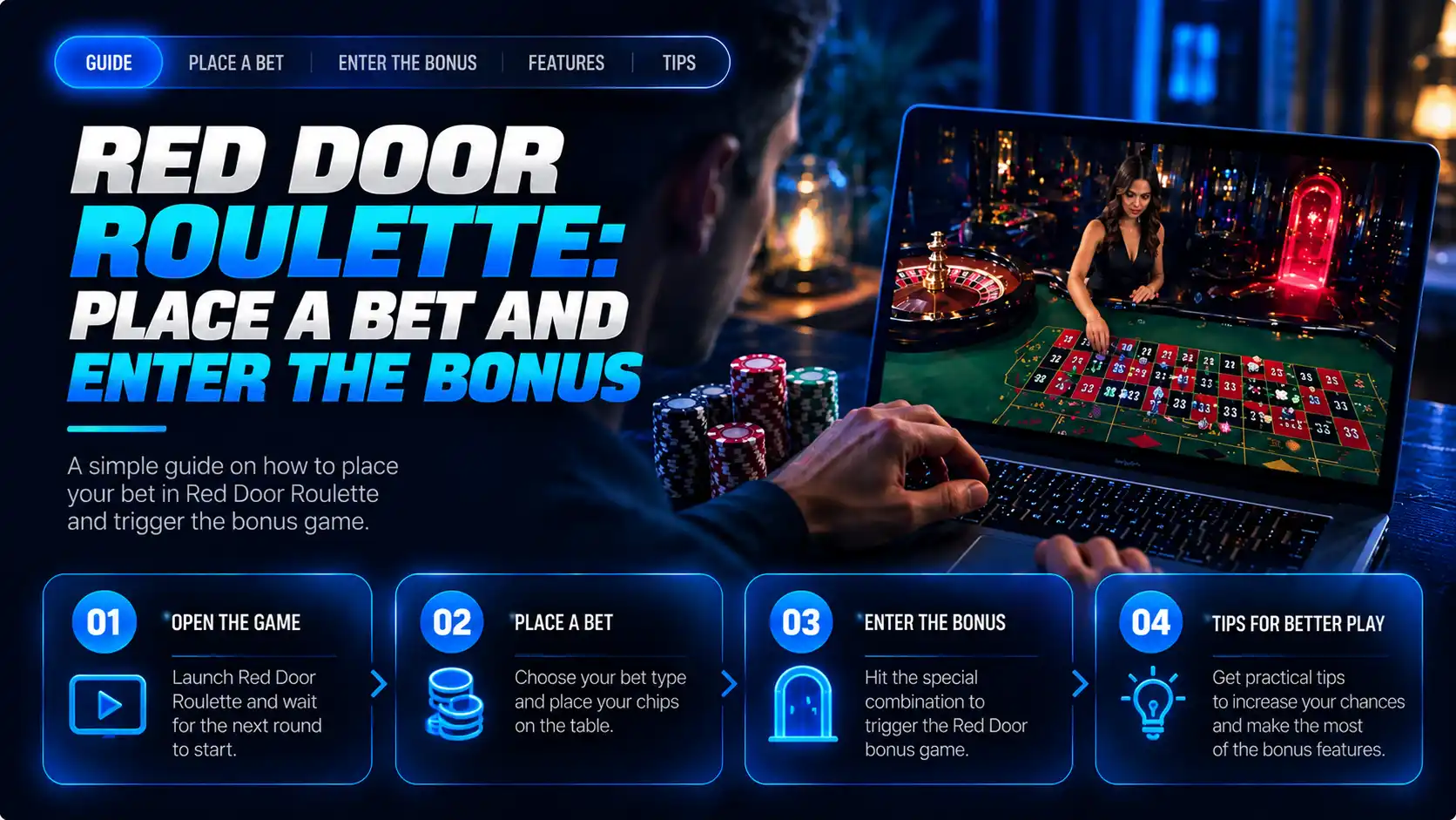 Как играть в Red Door Roulette: ставки и вход в бонус