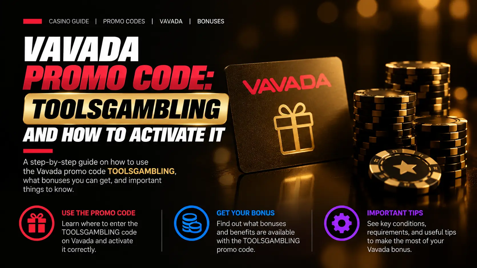 Vavada Promo Code TOOLSGAMBLING: 100% + 100 Free Spins