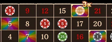 Фрагмент официального примера Red Door Roulette с ключом на числе рулетки и множителем 3x