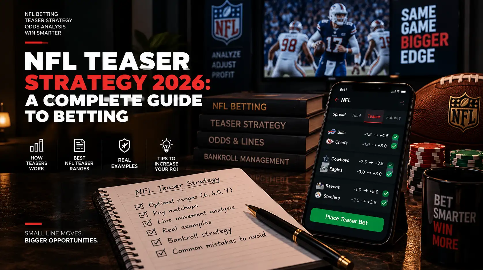 Ставки на тизеры NFL: линии, коэффициенты и расчёт
