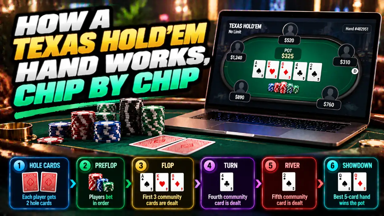 Texas Hold'em Rules: One Hand From Blinds to Showdown