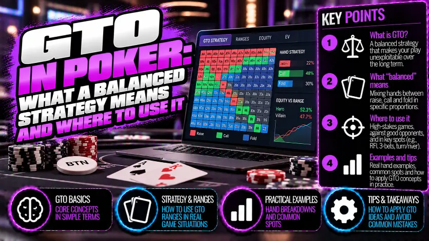 What Is GTO in Poker? Balanced Strategy Explained