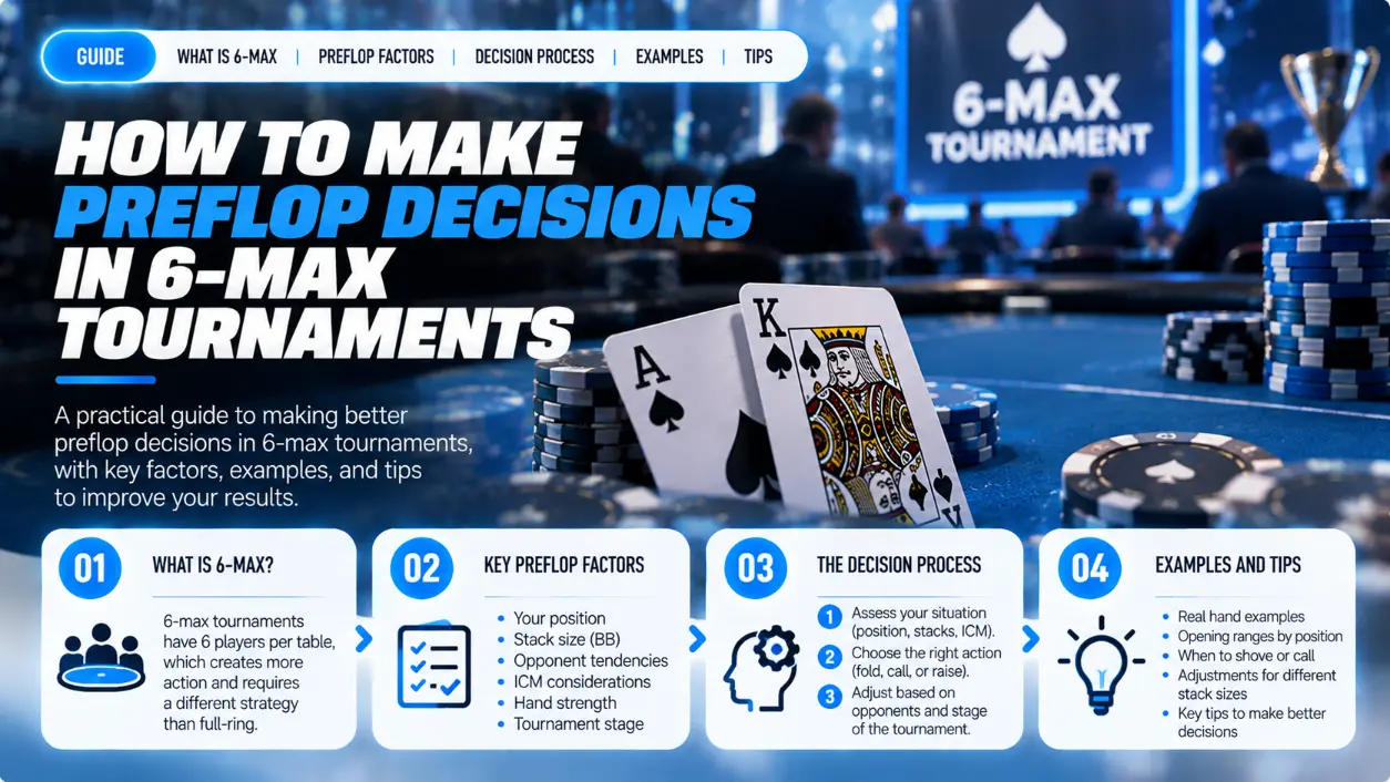6 Max Tournament Strategy: Antes, Stacks and ICM