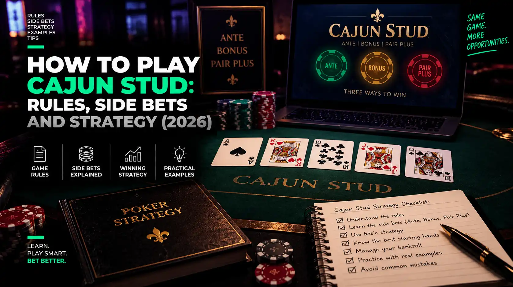 Cajun Stud Poker: Rules and Paytable
