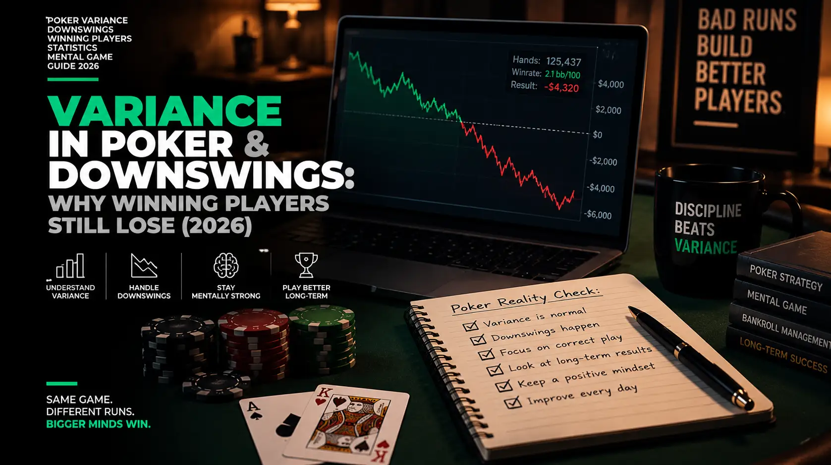 Poker Variance: Calculate Outcomes and Downswings