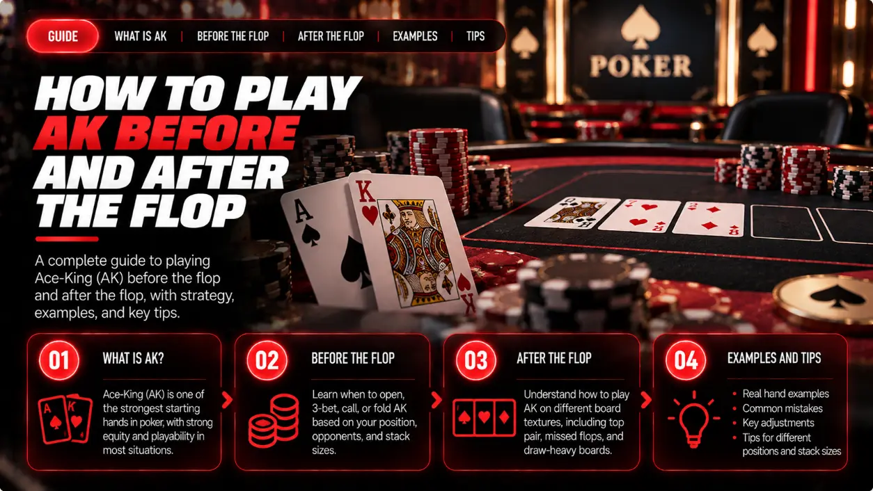Ace-King in Poker: Preflop Play and Two Flop Examples
