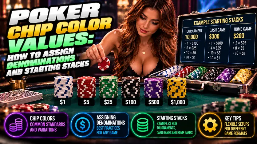 Poker Chip Color Values and Starting Stacks for Home Games