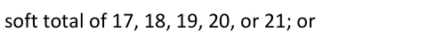 English regulation excerpt illustrating a dealer stand-on-soft-17 rule