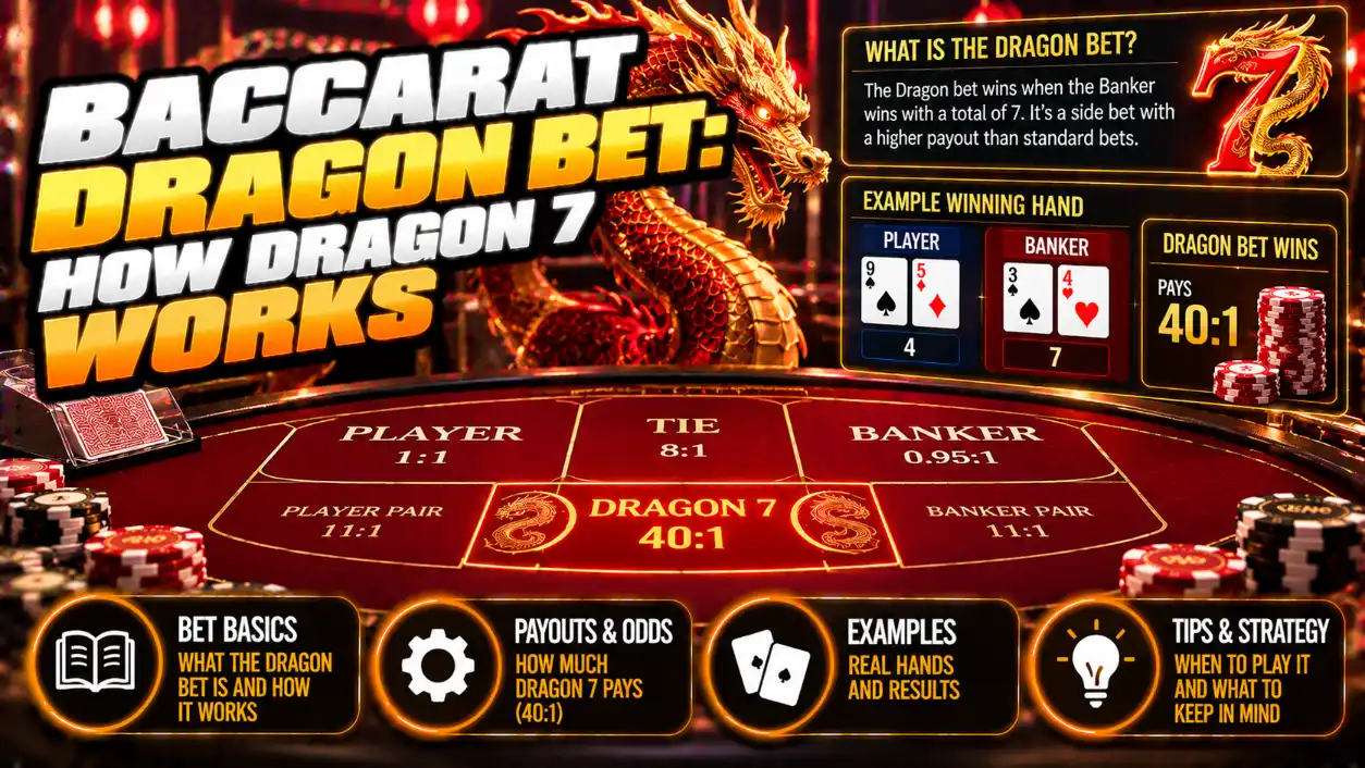 Baccarat Dragon Bet: Dragon 7 Rules and 40 to 1 Payout