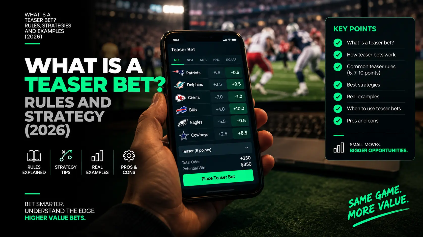 Teaser Bets Explained: Rules, Lines and Payouts