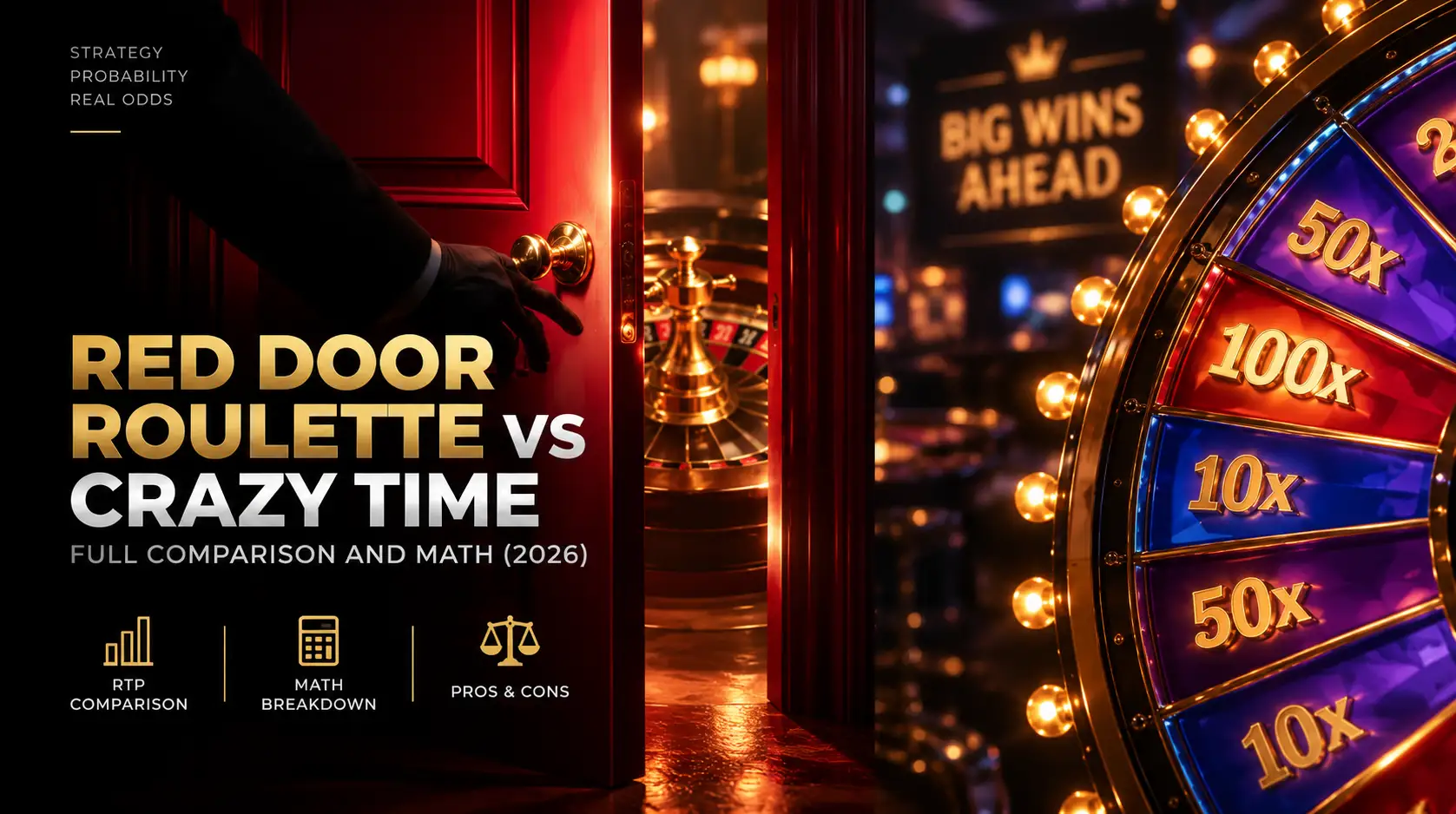 Red Door Roulette vs Crazy Time: математика сравнена (2026)