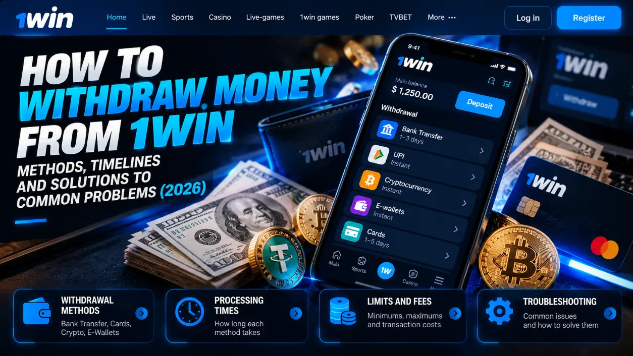 Вывод денег с 1win: способы, сроки и решение проблем