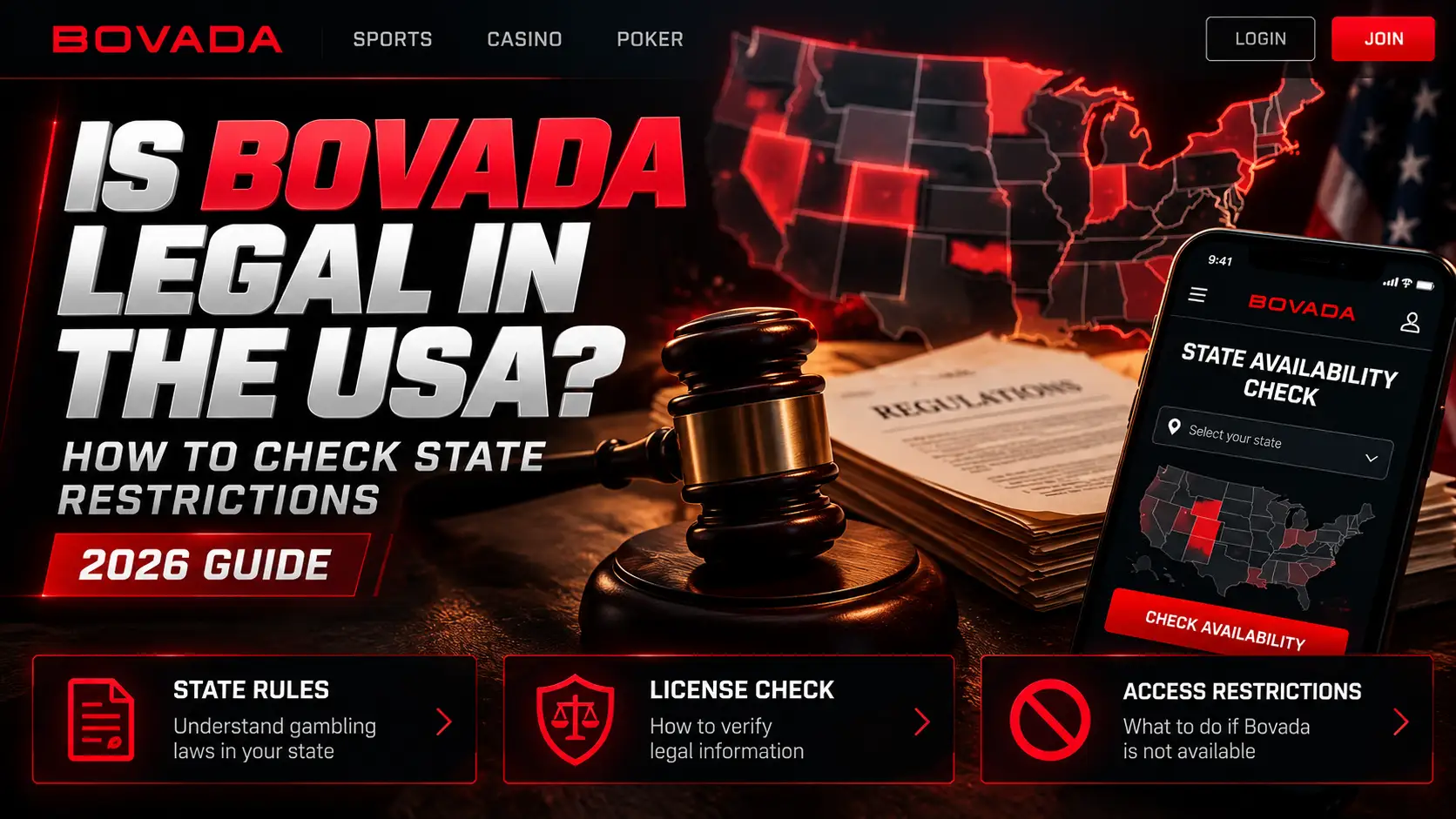 Is Bovada Legal in the US? State Rules and Restrictions