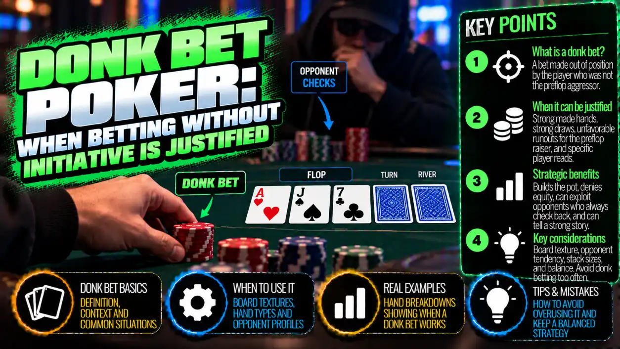Donk Bet Poker: When Leading Out of Position Pays