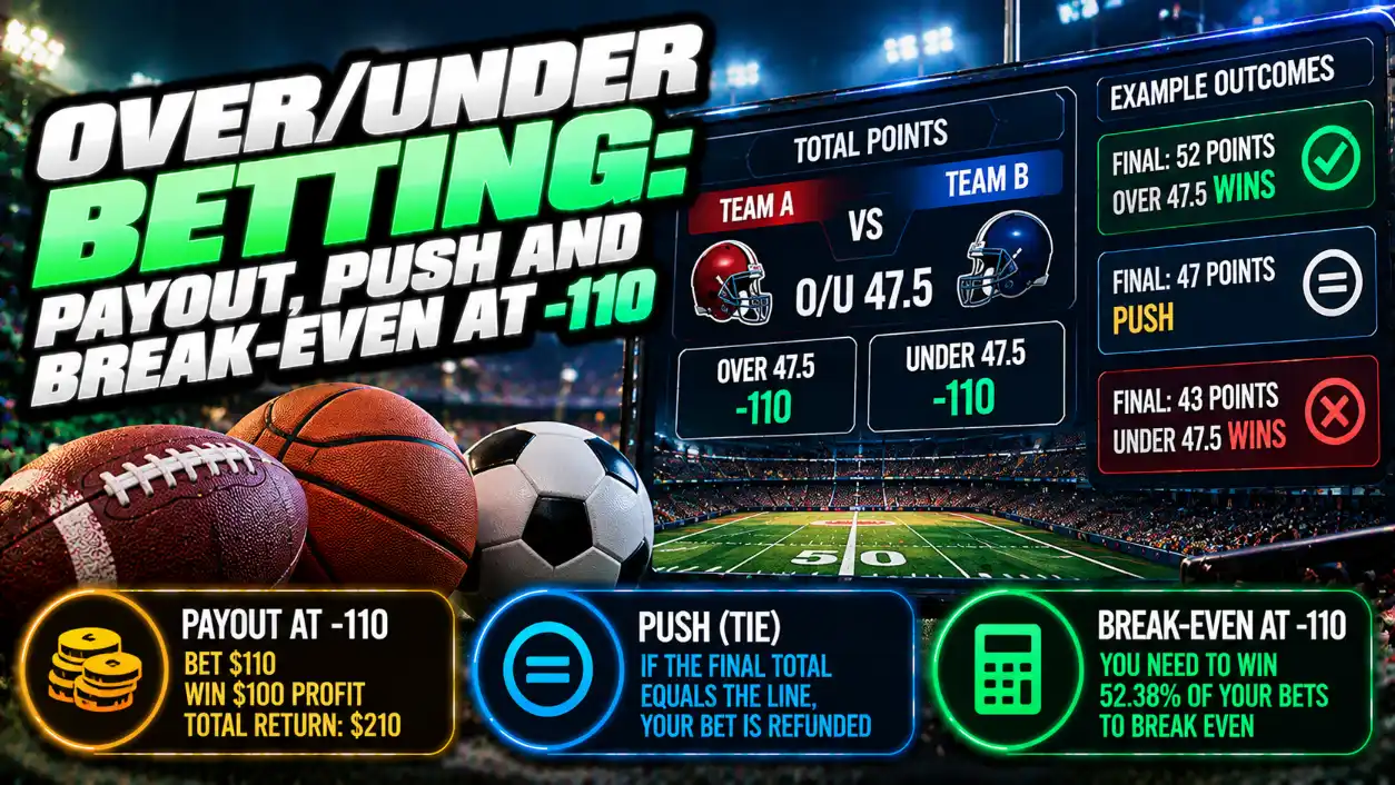 Over Under Betting: Payout, Push Rules, Break-Even