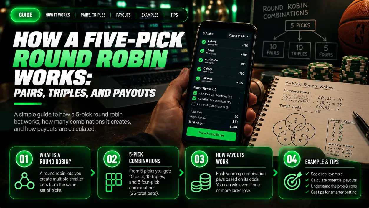 Round Robin By 2s and 3s: Five-Pick Payouts