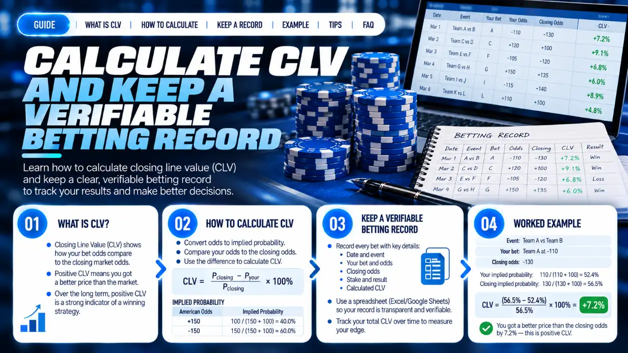 How to Calculate CLV and Keep an Auditable Betting Log