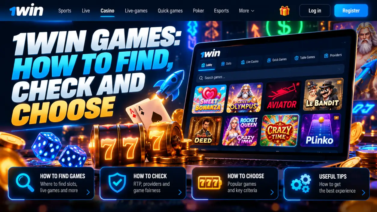 1win Games: Catalogue, Search and Choosing a Format