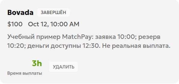 Результат локального журнала с округлённым временем гипотетического вывода